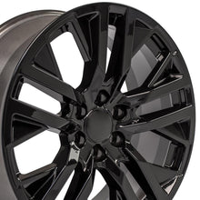 Cargar imagen en el visor de la galería, 22" Replica Wheel CV38 Fits GMC Sierra Rim 22x9 Black Wheel