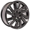 22" Replica Wheel CV39 Fits GMC Sierra Rim 22x9 Satin w/Black Wheel