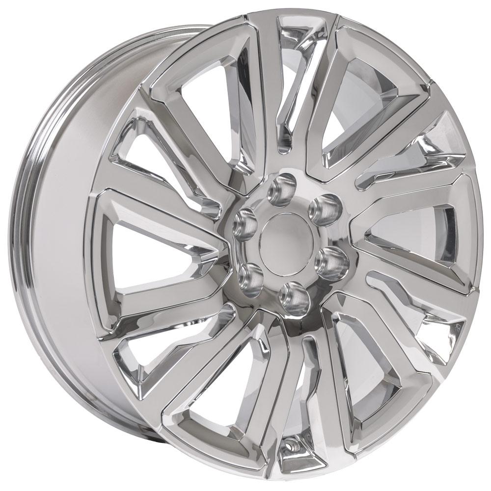 22" Replica Wheel CV39 Fits GMC Sierra Rim 22x9 Chrome Wheel