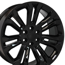 Cargar imagen en el visor de la galería, 22" Replica Wheel CV43 Fits Chevrolet Silverado Rim 22x9 Black Wheel