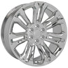 22" Replica Wheel CV43 Fits Chevrolet Silverado Rim 22x9 Chrome Wheel