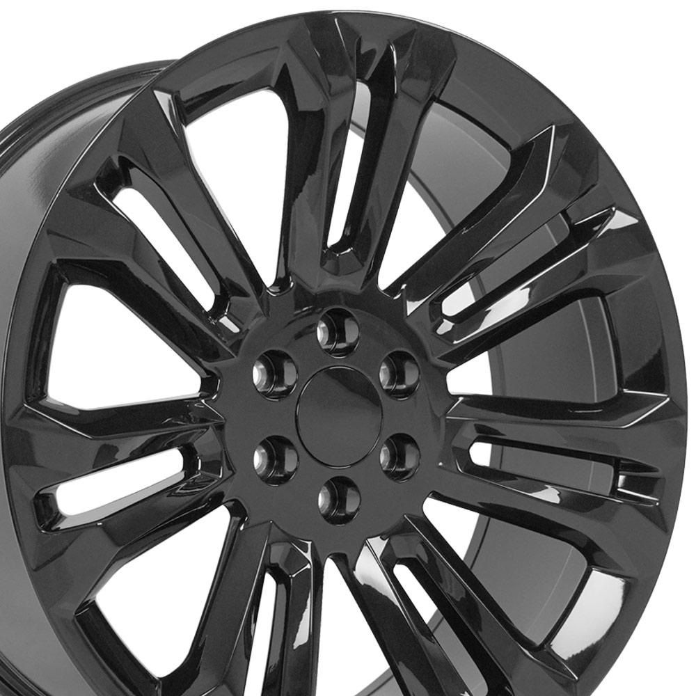 24" Replica Wheel fits Chevrolet Silverado 1500 - CV43 Black 24x10