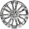 24" Replica Wheel CV43 Fits Chevrolet Silverado Rim 24x10 Chrome Wheel