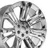 24" Replica Wheel CV43 Fits Chevrolet Silverado Rim 24x10 Chrome Wheel