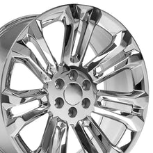 Load image into Gallery viewer, 24" Replica Wheel CV43 Fits Chevrolet Silverado Rim 24x10 Chrome Wheel