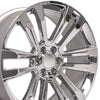 24" Replica Wheel CV44 Fits GMC Sierra Denali Rim 24x10 Chrome Wheel