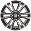 24" Replica Wheel CV44 Fits GMC Yukon Rim 24x10 Hyper Mach'd Wheel ET24