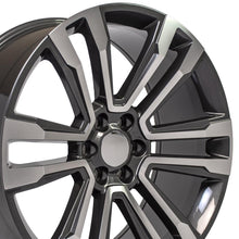 Load image into Gallery viewer, 24" Replica Wheel CV44 Fits GMC Yukon Rim 24x10 Hyper Mach'd Wheel ET24