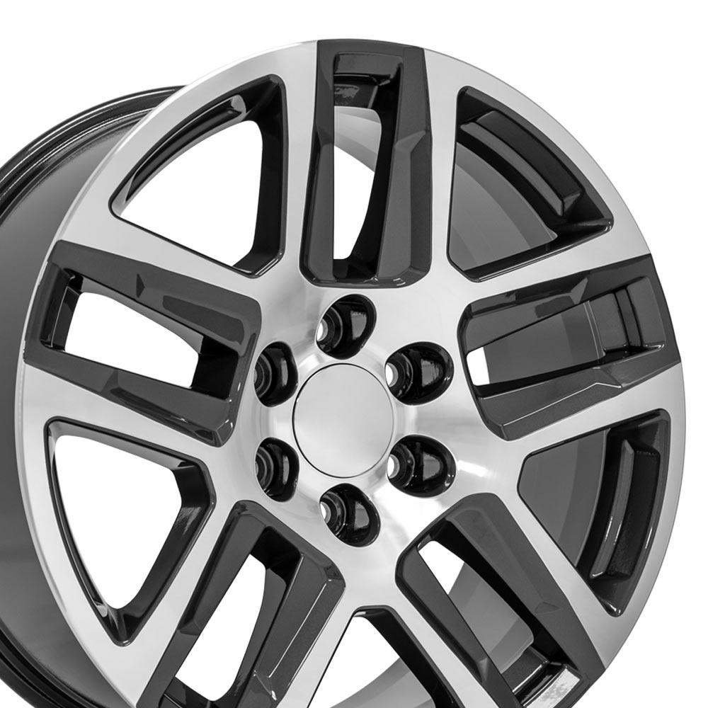 20" Replica Wheel fits Chevrolet Silverado 1500 - CV63 Gunmetal Machined 20x9