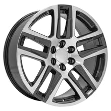Load image into Gallery viewer, 22" Replica Wheel fits Chevrolet Silverado 1500 - CV63 Gunmetal Machined 22x9