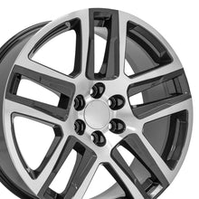 Load image into Gallery viewer, 22" Replica Wheel fits Chevrolet Silverado 1500 - CV63 Gunmetal Machined 22x9