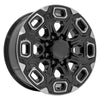20" Replica Wheel fits Chevrolet Silverado 2500/3500 - CV64B Black Machined 20x8.5