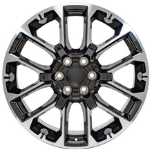 Cargar imagen en el visor de la galería, 22" Replica Wheel fits Chevrolet Suburban 1500 - CV67 Black Machined 22x9