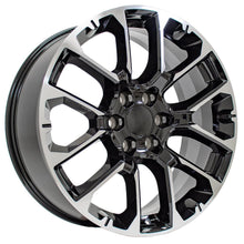 Cargar imagen en el visor de la galería, 22" Replica Wheel fits Chevrolet Suburban 1500 - CV67 Black Machined 22x9