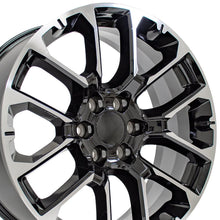 Cargar imagen en el visor de la galería, 22" Replica Wheel fits Chevrolet Suburban 1500 - CV67 Black Machined 22x9