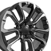 22" Replica Wheel fits Chevrolet Suburban 1500 - CV68 Milled Edge Satin Black 22x9