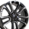 24" Replica Wheel fits Chevrolet Suburban 1500 - CV68 Milled Edge Satin Black 24x10