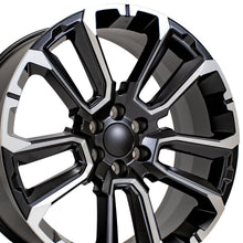 Load image into Gallery viewer, 24" Replica Wheel fits Chevrolet Suburban 1500 - CV68 Milled Edge Satin Black 24x10