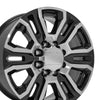 20" Replica Wheel fits GMC Sierra 2500 3500 HD Denali - CV70A Black Machined 20x8.5
