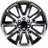 20" Replica Wheel CV73 Fits Chevrolet Tahoe Rim 20x8.5 Chrome w/Black Wheel