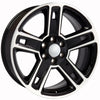 22" Replica Wheel CV74B Fits Chevrolet Silverado Rim 22x9 Black Mach'd Wheel
