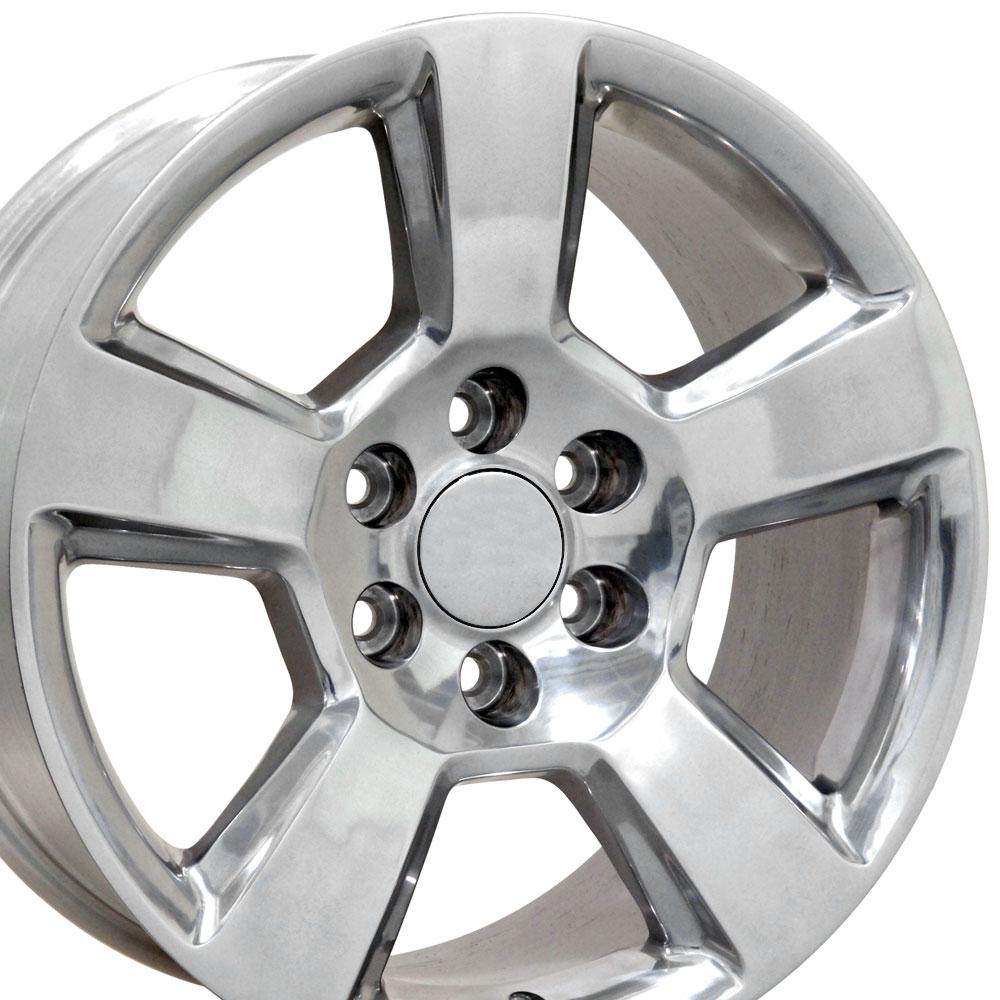 20" Replica Wheel CV76 Fits Chevrolet Tahoe Rim 20x9 Polished Wheel