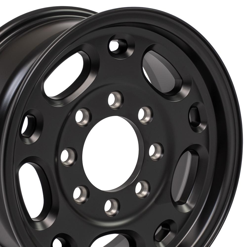 16" Replica Wheel CV82 Fits Chevrolet 8 Lug Suburban Rim 16x6.5 Black Wheel