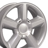 20" Replica Wheel CV83 Fits Chevrolet Tahoe Rim 20x8.5 Silver Wheel