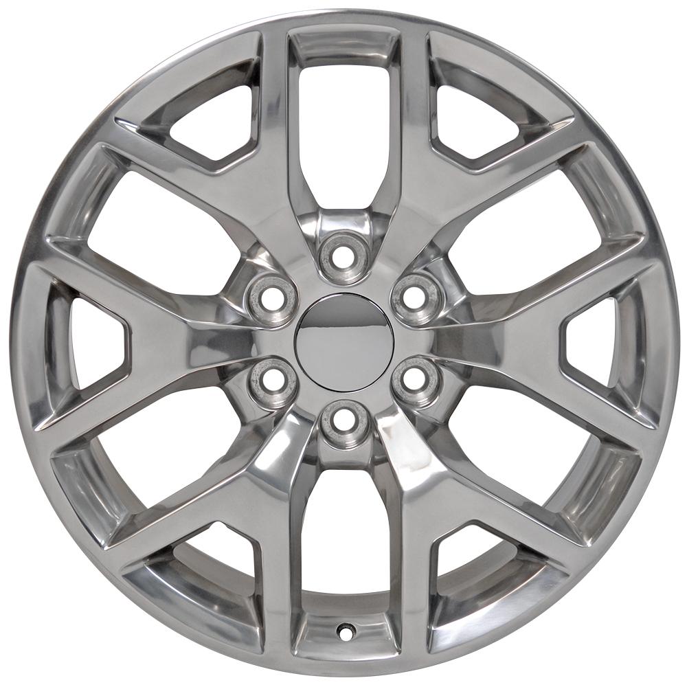 20" Replica Wheel CV92 Fits GMC Sierra Rim 20x9 Polished Wheel