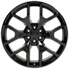 24" Replica Wheel CV92 Fits GMC Sierra Rim 24x10 Black Wheel