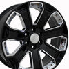 20" Replica Wheel CV93 Fits Chevrolet Silverado Rim 20x8.5 Black Wheel