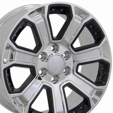 Load image into Gallery viewer, 22" Replica Wheel fits Chevy Silverado - CV93B Chrome with Black Insert 22x9