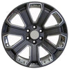 22" Replica Wheel fits Chevy Silverado - CV93B Gunmetal Machined with Chrome Insert 22x9