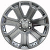 22" Replica Wheel fits Chevy Silverado - CV93B Hyper Black with Chrome Insert 22x9