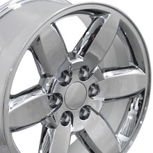 Cargar imagen en el visor de la galería, 20" Replica Wheel CV94 Fits Chevrolet Silverado Rim 20x8.5 Chrome Wheel