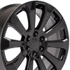 22" Replica Wheel CV95 Fits Chevrolet Silverado Rim 22x9 Black Wheel
