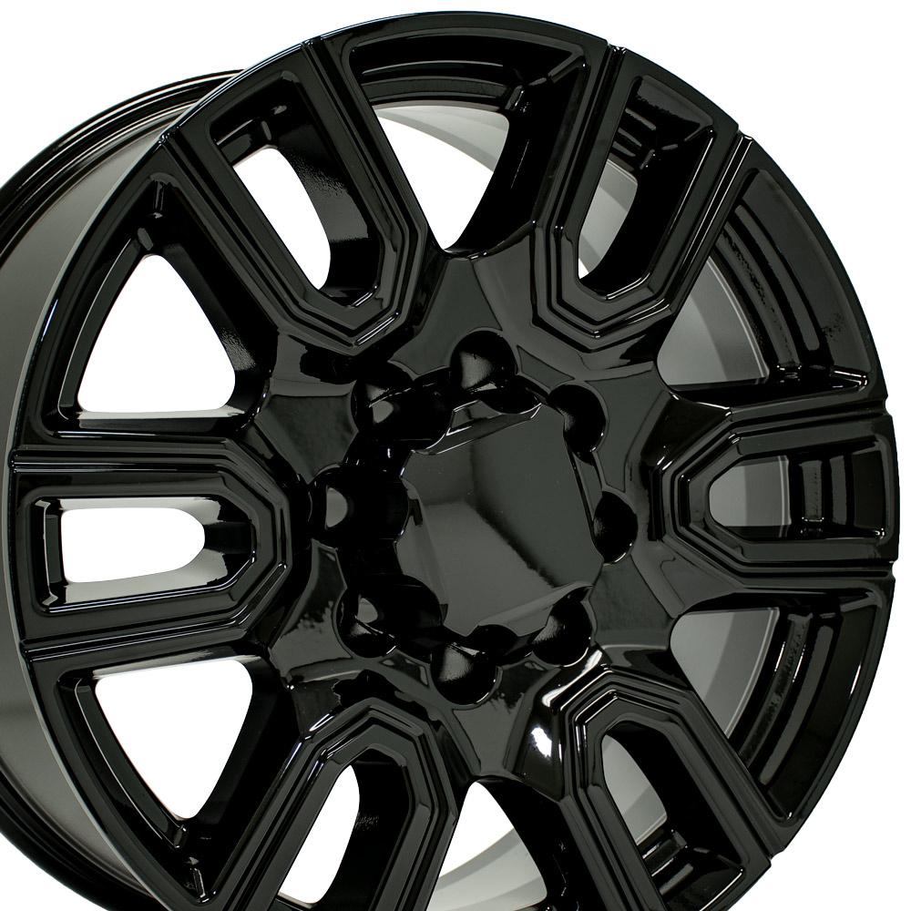 20" Replica Wheel fits GMC Sierra 2500/3500 - CV96A Black 20x8.5