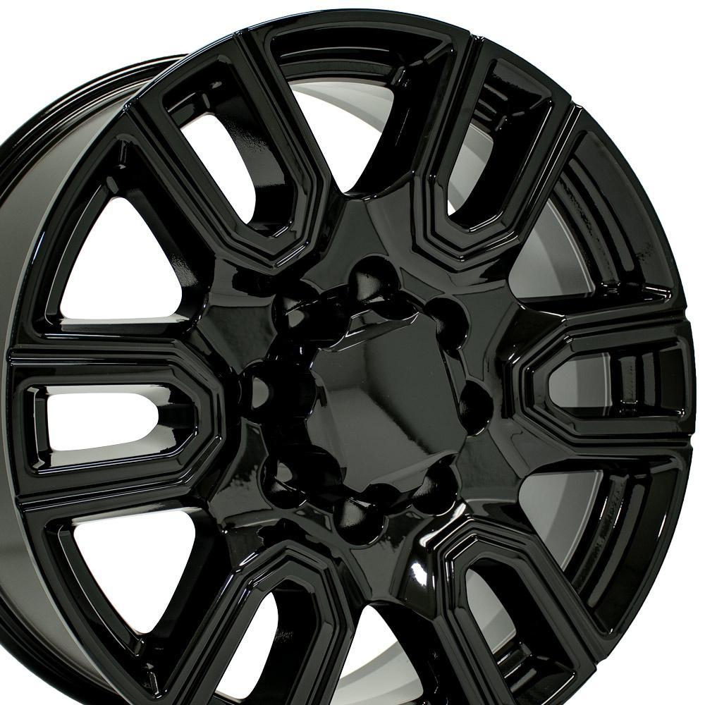 20" Replica Wheel fits GMC Sierra 2500/3500 - CV96B Black 20x8.5