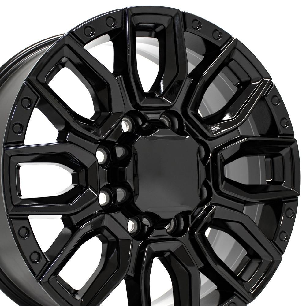 20" Replica Wheel fits GMC Sierra 2500/3500 - CV97A Black 20x8.5