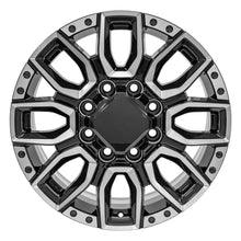Load image into Gallery viewer, 20" Replica Wheel fits GMC Sierra 2500/3500 - CV97A Black with Milled Edge 20x8.5
