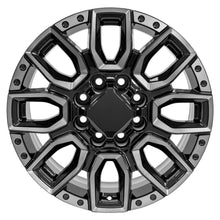 Load image into Gallery viewer, 20" Replica Wheel fits GMC Sierra 2500/3500 - CV97A Black Milled Edge with Tinted Clear 20x8.5