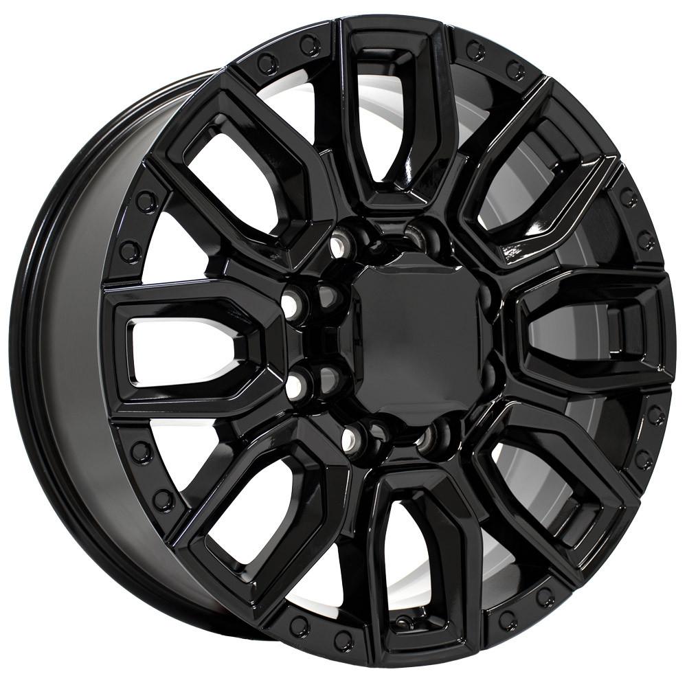 20" Replica Wheel fits GMC Sierra 2500/3500 - CV97B Black 20x8.5