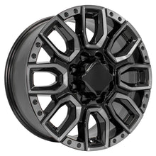 Load image into Gallery viewer, 20" Replica Wheel fits GMC Sierra 2500/3500 - CV97B Black Milled Edge with Tinted Clear 20x8.5