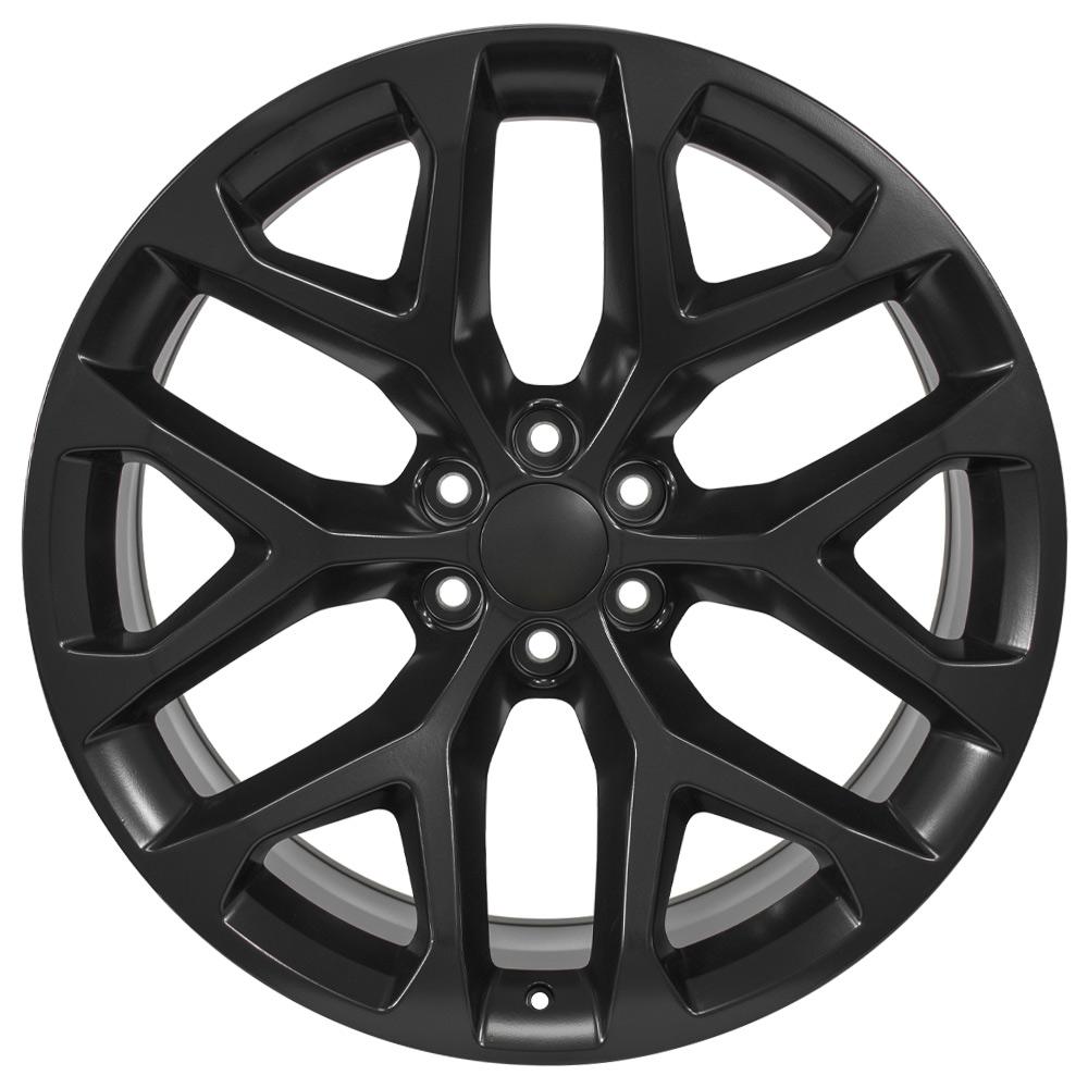 24" Replica Wheel CV98 Fits Chevy Silverado Rim 24x10 Satin Black Wheel