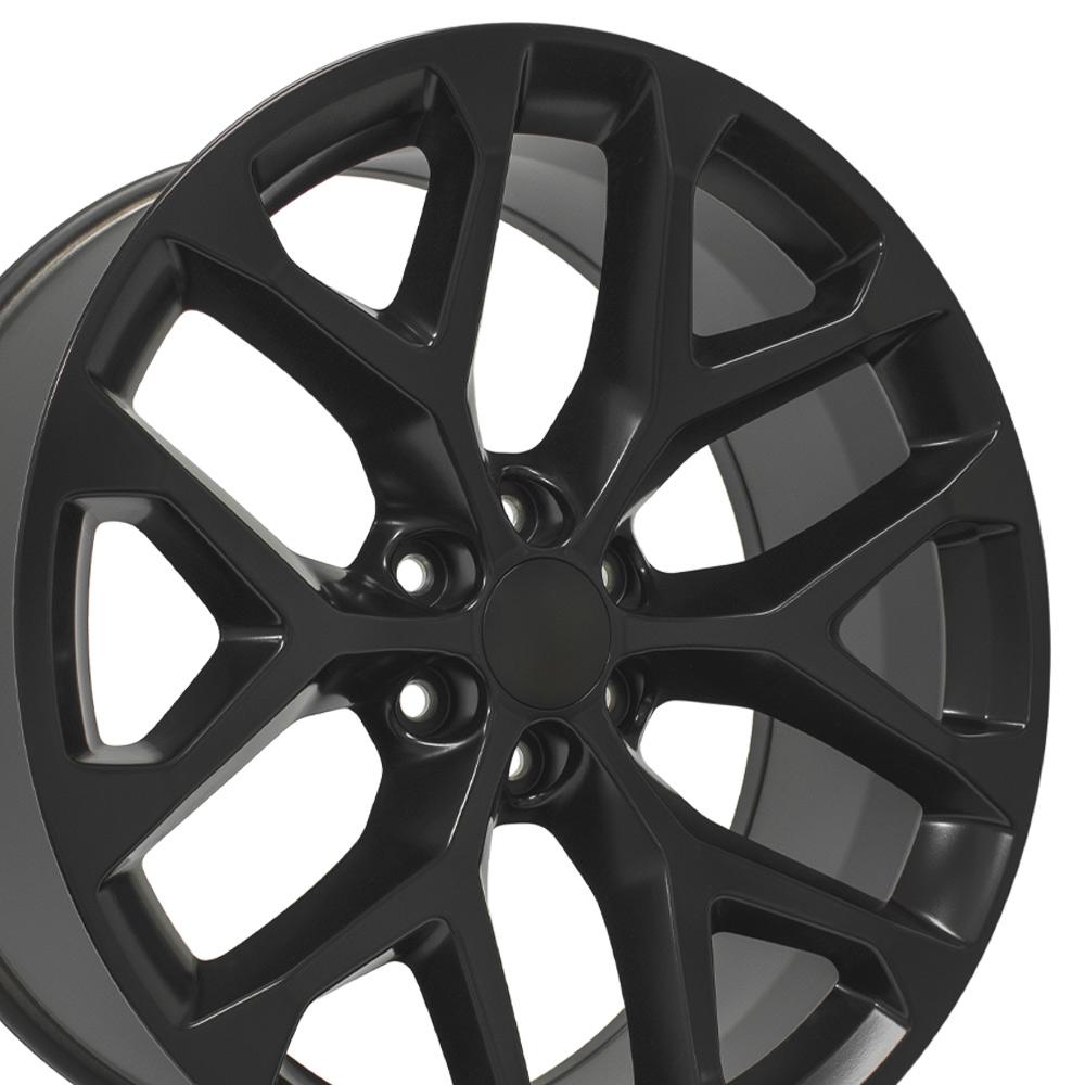 24" Replica Wheel fits Chevy Silverado - CV98B Satin Black 24x10