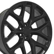 Cargar imagen en el visor de la galería, 24" Replica Wheel fits Chevy Silverado - CV98B Satin Black 24x10