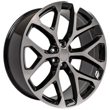 Load image into Gallery viewer, 26" Replica Wheel CV98 Fits Chevy Silverado Rim 26x10 Black Mach'd Wheel