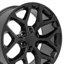 Cargar imagen en el visor de la galería, 20" Replica Wheel CV98B Fits Chevy Silverado Rim 20x9 Satin Black Wheel
