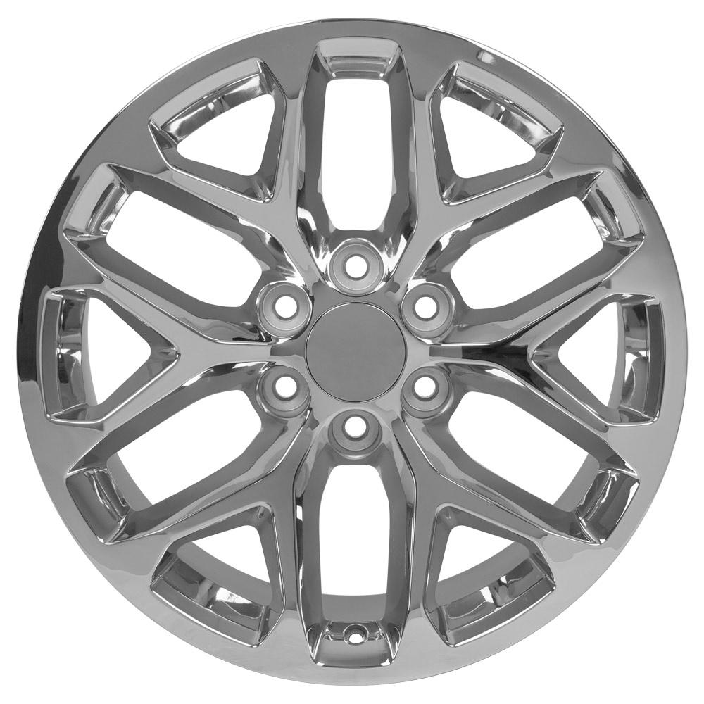 20" Replica Wheel CV98B Fits Chevy Silverado Rim 20x9 Chrome Wheel
