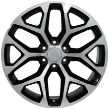 Cargar imagen en el visor de la galería, 20" Replica Wheel CV98B Fits Chevy Silverado Rim 20x9 Black Mach'd Rim
